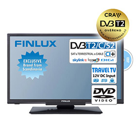 Finlux TV20FDMA4760 (20" T2 SAT,DVD,12V) - Travel TV