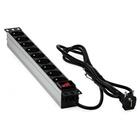 Prodlužovací přívod do Racku (1U, 230VAC, 9 zásuvek, pro 19 "RACK)