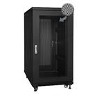 19" Rack skříň S6122DPII/B (22U 600x1000mm, pojízdná,matná, perforované dveře)