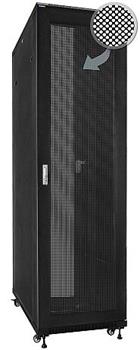 19" Rack skříň S6142DPII/B (42U 600x1000mm, pojízdná,matná,perforované dveře)