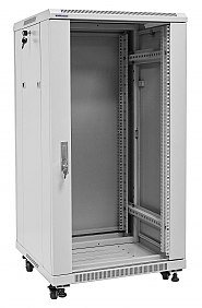 19" Rack skříň S6622W (22U 600x600mm, pojízdná,matná,šedá)