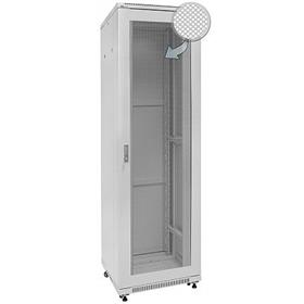 19" Rack skříň S8142DPW (42U 800x1000mm, pojízdná,matná,perforované dveře,šedá)