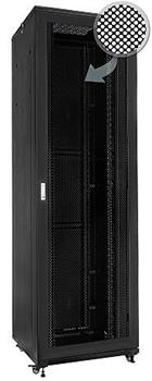 19" Rack skříň S8147DP/B (47U 800x1000mm, pojízdná,matná, perforované dveře)