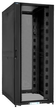 19" Rack skříň serverová SS81242 (42U 800x1200mm, pojízdná,matná,perforované dveře)