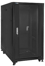 19" Rack skříň SQ6818/B (18U 600x800mm, pojízdná,matná) - rychlá montáž