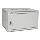 19" Rack skříň W6406 (6U 450mm, závěsná, plechové dveře, šedá)