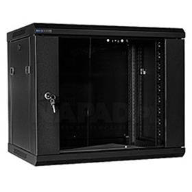 19" Rack skříň W6409 (9U 450mm, závěsná, složená)