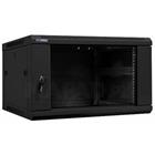 19" Rack skříň W6606 (6U 600mm, závěsná,černá)