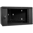 19" Rack skříň WN6606 rohová  (6U, 600mm, závěsná, složená, černá)