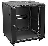 19" Rack skříň WS6612 (12U 600mm, závěsná, pojízdná)