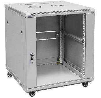 19" Rack skříň WS6612/W (12U 600mm, závěsná, pojízdná, šedá)
