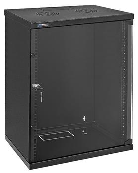 19" Rack skříň WSH5415/B (15U 400mm, závěsná) SOHO - černá