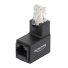 90° úhlový adaptér RJ45 zástrčka – RJ45 zásuvka kat. 6 UTP