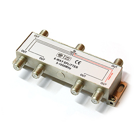 Anténní rozbočovač R-6 (5-1000 MHz) - 1x napájecí větev