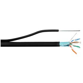 Cat5e stíněný kabel: ALANTEC F / UTP 5e [1m] (PE, venkovní s nosným lankem)