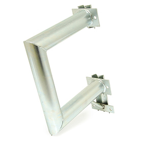 Držák antény 35/26cm ''U'' se vzpěrou , (na stožár 25-89mm), trubka 70/3mm, zinek Galva