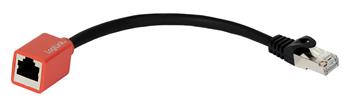 Ethernetový prodlužovací kabel S/FTP Cat 6a, zásuvka RJ45 – konektor RJ45, 20 cm, LogiLink NP0079N