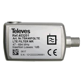 Filtr LTE Televes 403201 LTE700 (47 - 694 MHz)