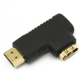 HDMI adaptér 19pin Female - 19pin Male do úhlu 90° levá PremiumCord