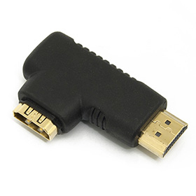 HDMI adaptér 19pin Female - 19pin Male do úhlu 90° pravá PremiumCord