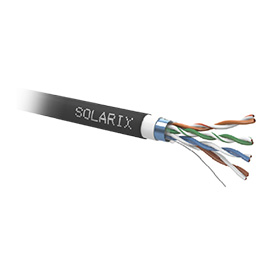 Kabel FTP CAT5E PVC+PE Fca dvojitý plášť 305m/cívka SXKD-5E-FTP-PVC+PE Solarix