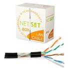 Kabel UTP Cat5e PE černý NETSET (venkovní) [1m]