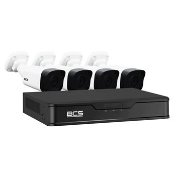 Kamerový set BCS IP NVR0401E + 4 kamery 2 Mpix, obj.2,8mm