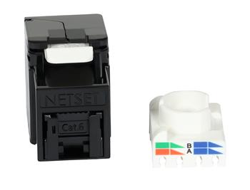 Keystone modul RJ-45 kat,6 UTP bez nástrojů NETSET černý