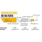 Koaxiální kabel RG6 RG-6U/64FA-LSZH-FRPO - 305 m (bezhalogen)
