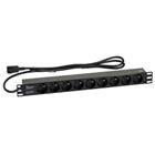 Napájecí lišta (19 "RACK, 1U, 9 zásuvek, IEC320C13/UPS plug, kabel 1,6m)