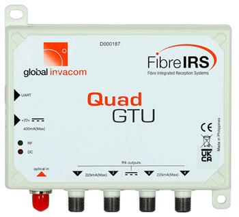 Optický satelitní přijímač Global Invacom QUAD GTU s DVB-T (náhrada za Triax TVC 06 QUAD)