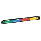 Patch Panel (1U, 24 CAT5e RJ45 portů při 45 stupních)