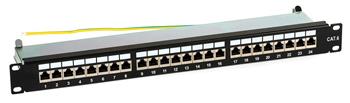 Patch Panel (1U, 24 FTP CAT6 portů + držák na kabel)