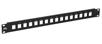 PPK16B-1U-B - patch panel 19" - 16-portů keystone