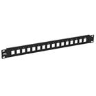 PPK16B-1U-B - patch panel 19" - 16-portů keystone