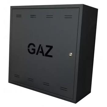 Revizní skříňka na plyn 600x600x250 Antracit vypáleno GAZ na dveřích