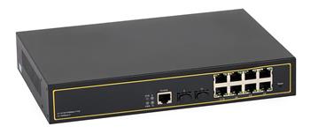 Řízený switch PoE: ULTIPOWER 382SFP 8xGE (2x PoE 90W, 6x PoE 802,3af/at) 2xSFP 1000Mb/s 200W