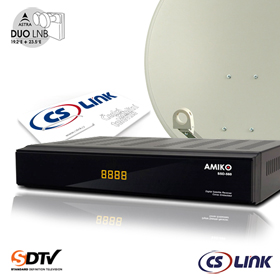 Satelitní set Amiko 550 [80FE TE, CSLink, Monoblok Inverto]