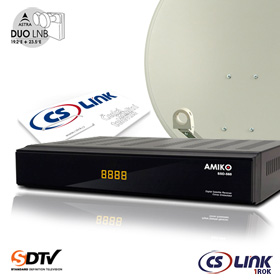 Satelitní set Amiko 550 [80FE TE, CSLink rok, Monoblok Inverto]