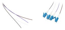 Single-mode pigtail set 4 pcs, PG-371B-1 LC/UPC, G,657,A1, 1m, white, gray, brown, purple