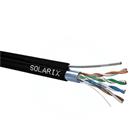 Solarix instalační kabel CAT5E FTP PE venkovní samonosný 305m cívka