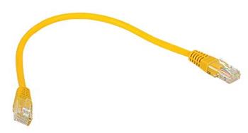 UTP patch kabel Cat5e 0,25m žlutý
