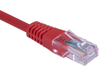 UTP patch kabel Cat5e 0,5m červený